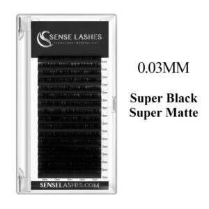 0.03mm Royal Sable Mega Volume Eyelash Extensions(Super Black, Super Matte)