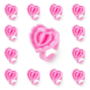 Heart Double Disposable Glue Rings | 100 Pcs