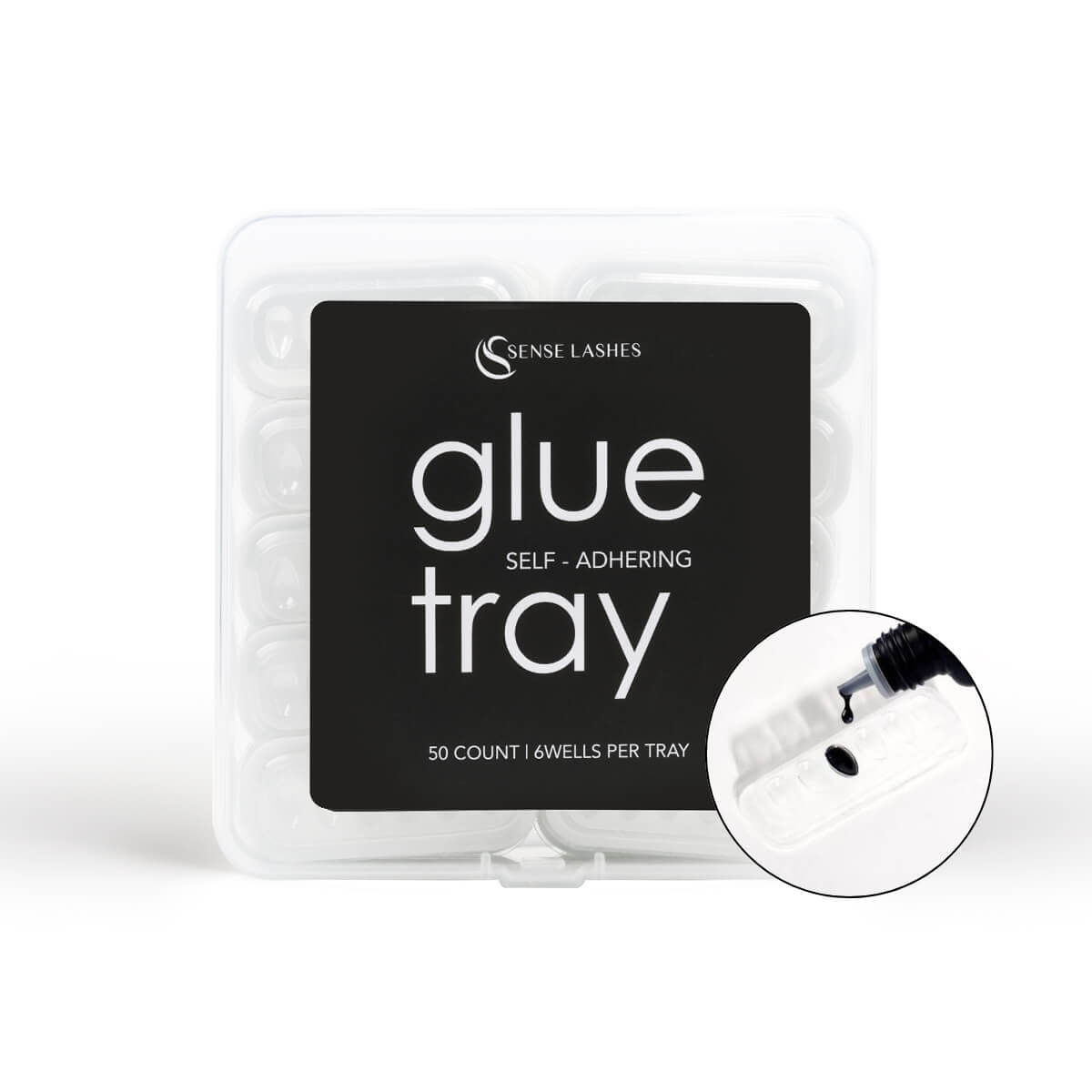 Self-Adhering Glue Trays (50 Disposable Pieces)