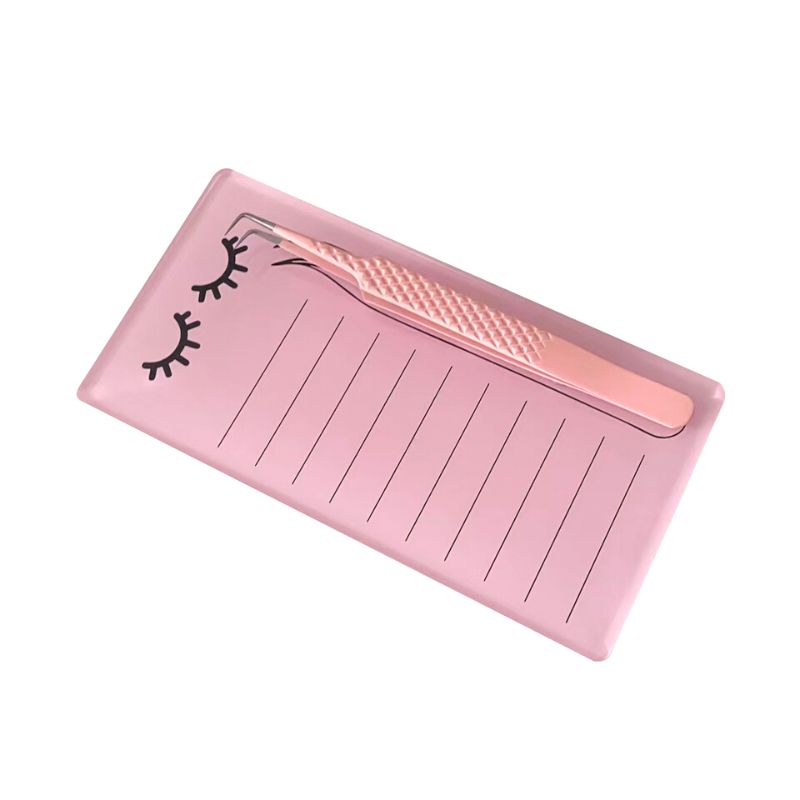 Pink Magnetic Acrylic Lash Tile for Eyelash Extensions - imagine 2