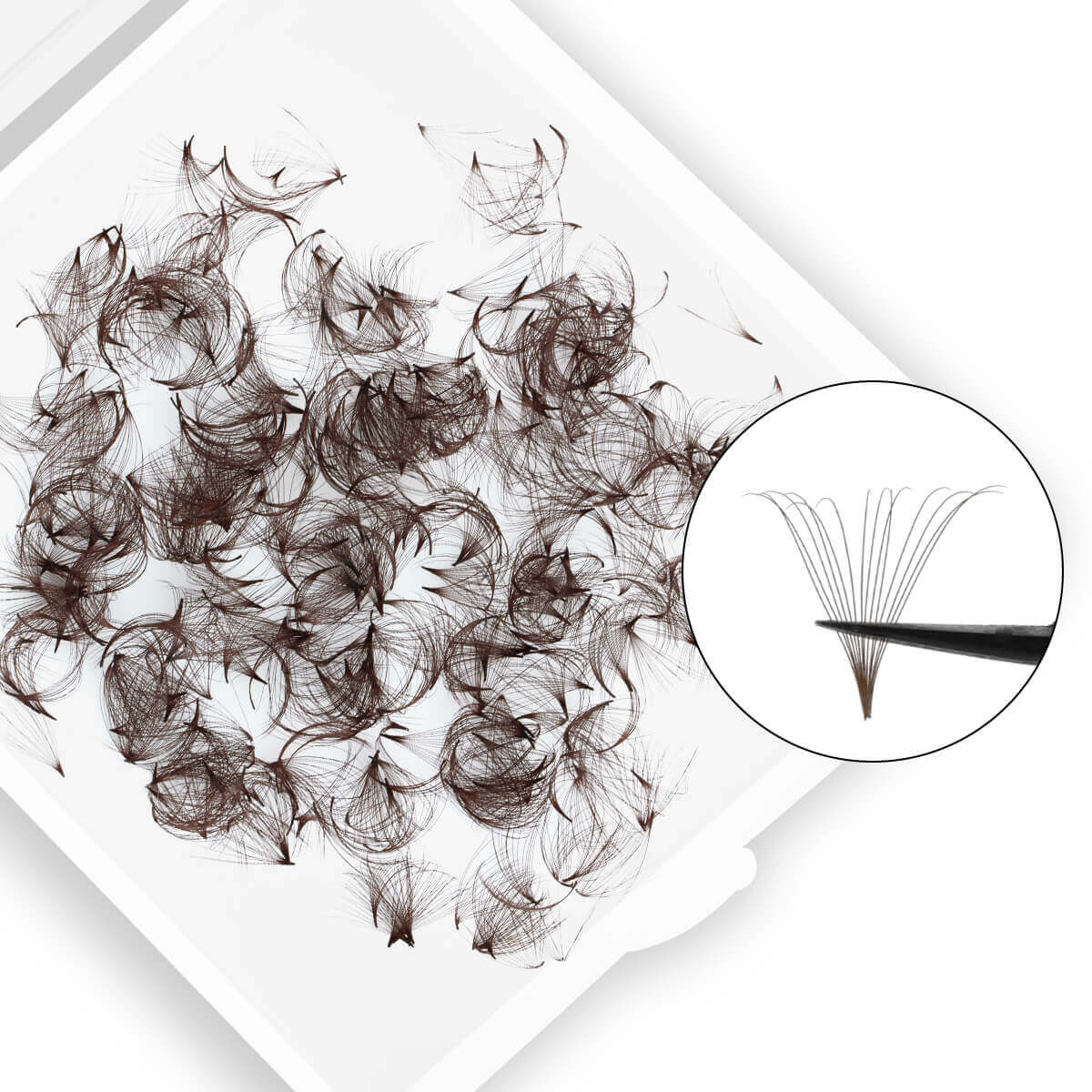 Brown 14D PreMade Loose Fans - 0.05 - 500 Fans - imagine 3
