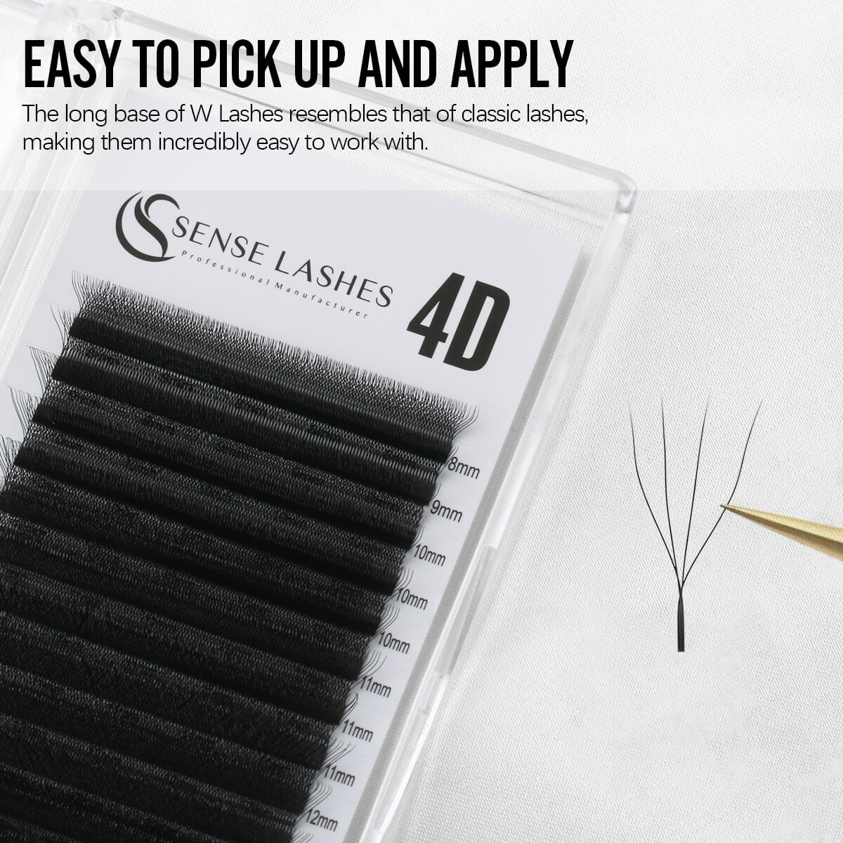 W Shape 4D Premade Volume Fan Lashes - imagine 5