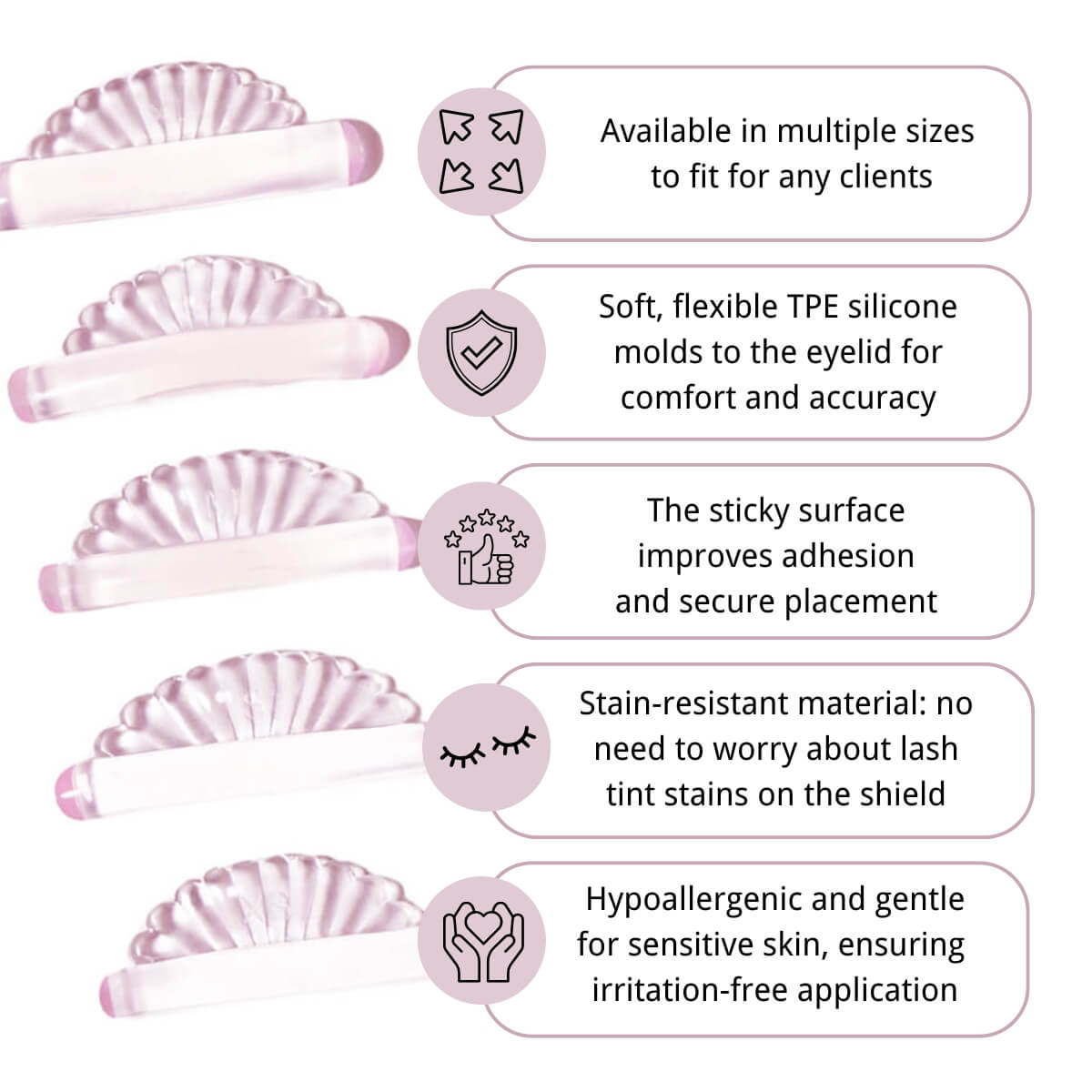 Lash Lift Shields - Round Shape - imagine 8
